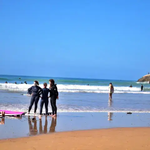 Cours sur la plage d'Agadir