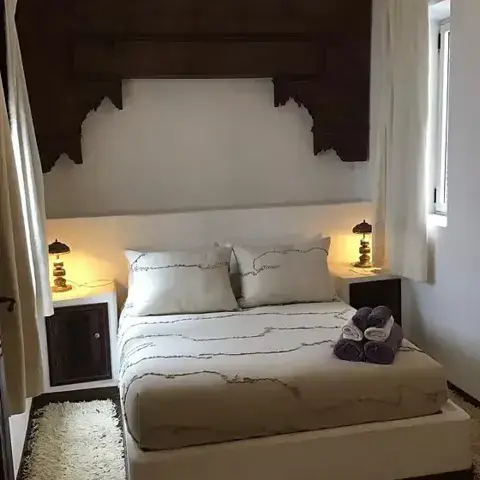 Une chambre du Riad Fadua, hébergement du club à Asilah