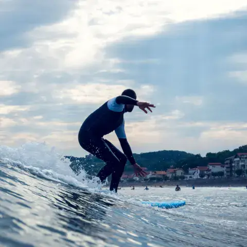 Spot d'Hendaye au coucher du soleil