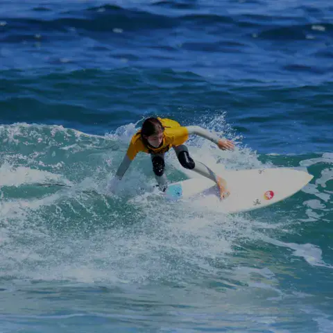 Entraînement de surf en mer