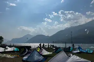 Spot de kitesurf sur le lac de Côme