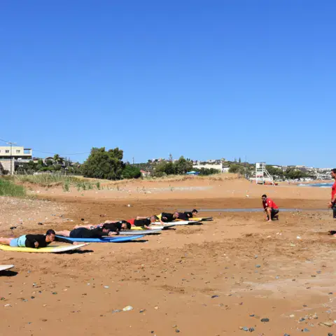 Exercices de rame sur le sable