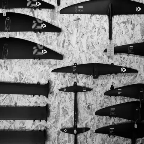 Foils exposés dans la boutique