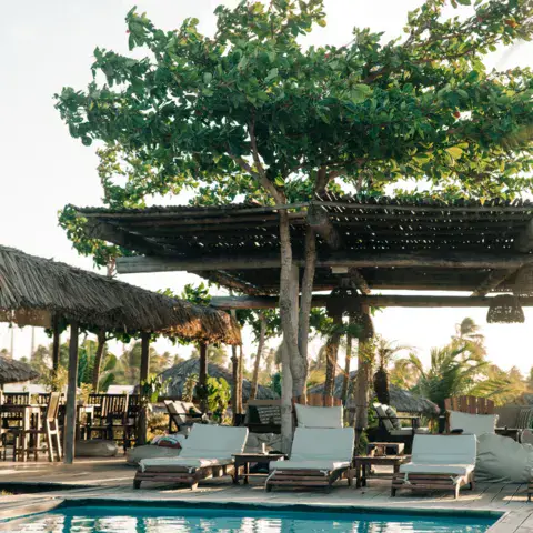Piscine et pergola du day use