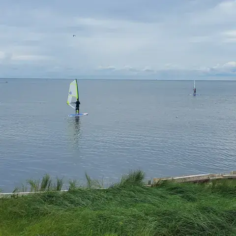 Windsurfeurs sur la Pamlico Sound