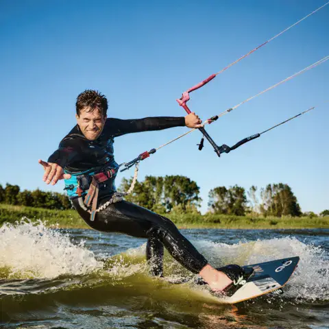 Kitesurfeur sur le Bodden
