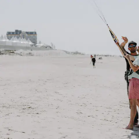 Cours de kite sur la plage