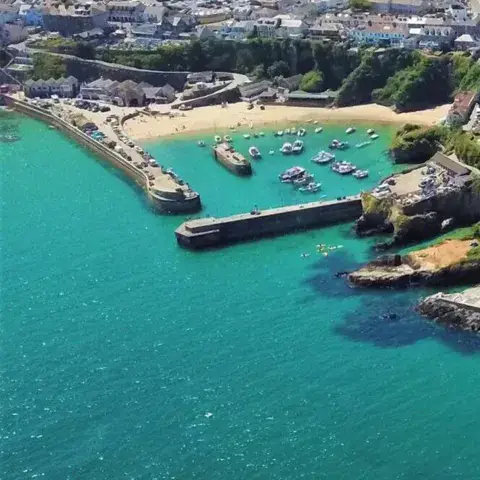 Le port de Newquay vu du ciel
