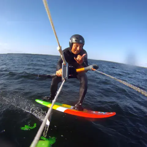 Kitefoil, vue embarquée