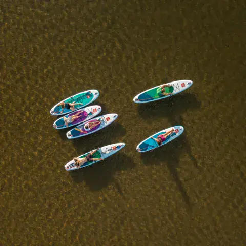 Groupe de SUP vu du ciel