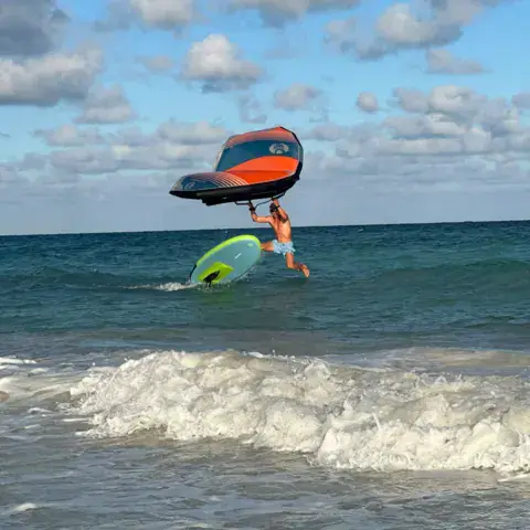 Wing foil à Tulum