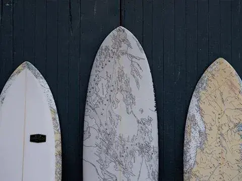 Planches personnalisées à motif de carte marine