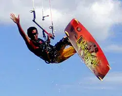Saut en kitesurf