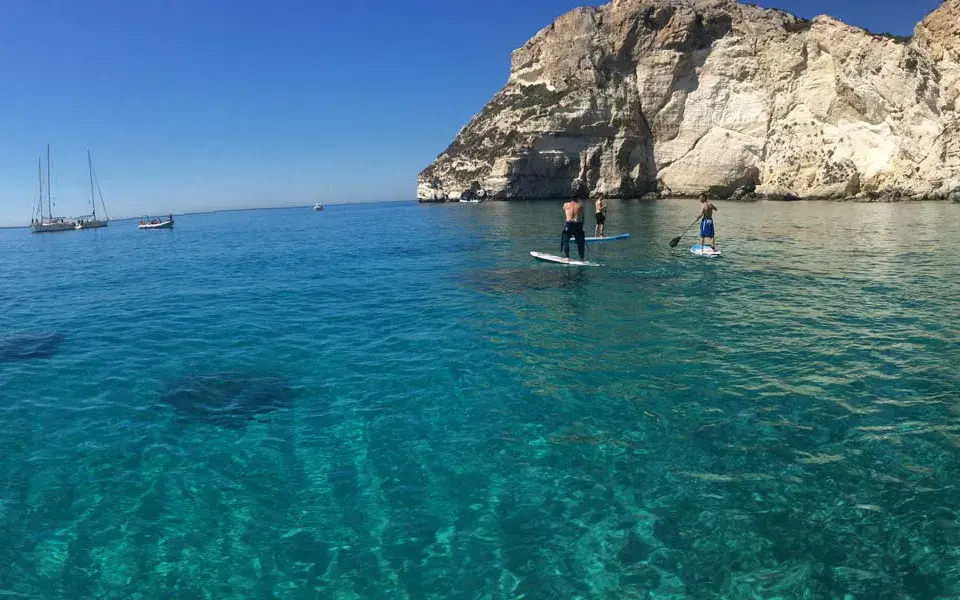 Sortie en stand up paddle le long de la côte de Cagliari