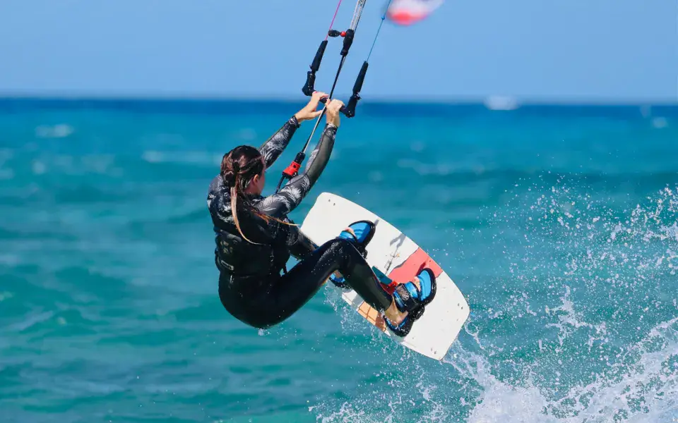 Kitesurf en action