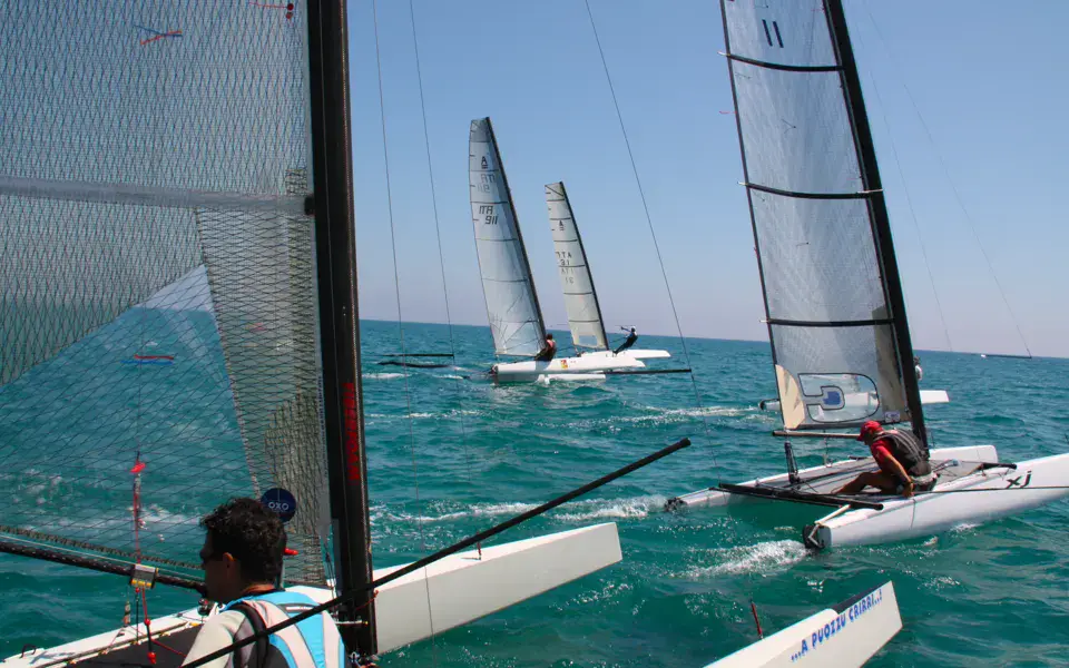 Catamarans en navigation