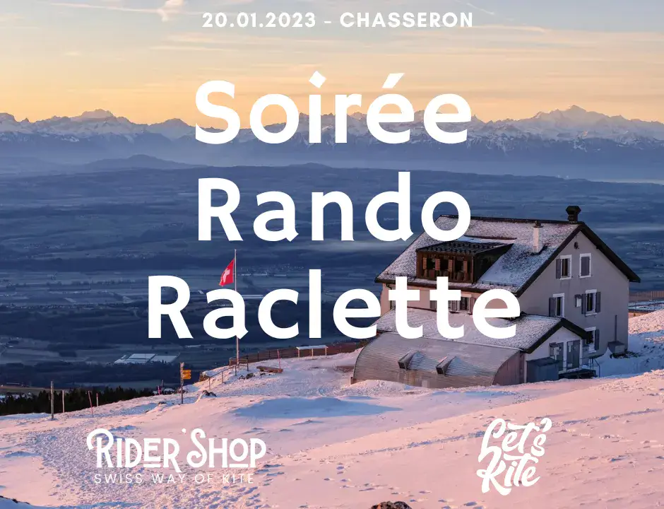 Affiche : Soirée Rando Raclette - Premier évènement Let's Kite