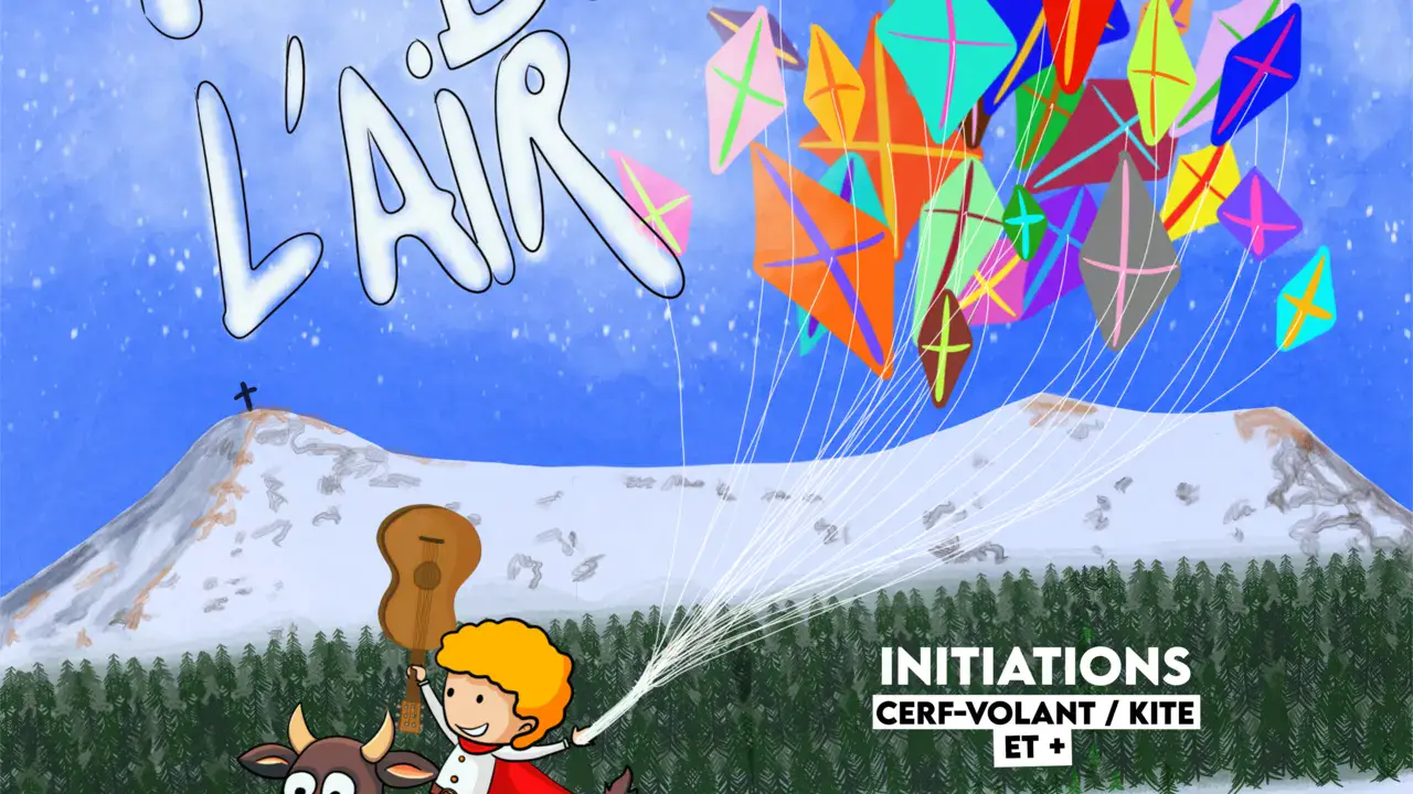 Affiche : Fête de l'Air 2025 - Snowkite/Landkite - Cerf-volant
