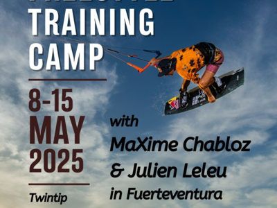 FREESTYLE TRAINING CAMP with Maxime Chabloz & Julien Leleu :: 08-15 May 2025 :: Agenda :: LetsKite.ch