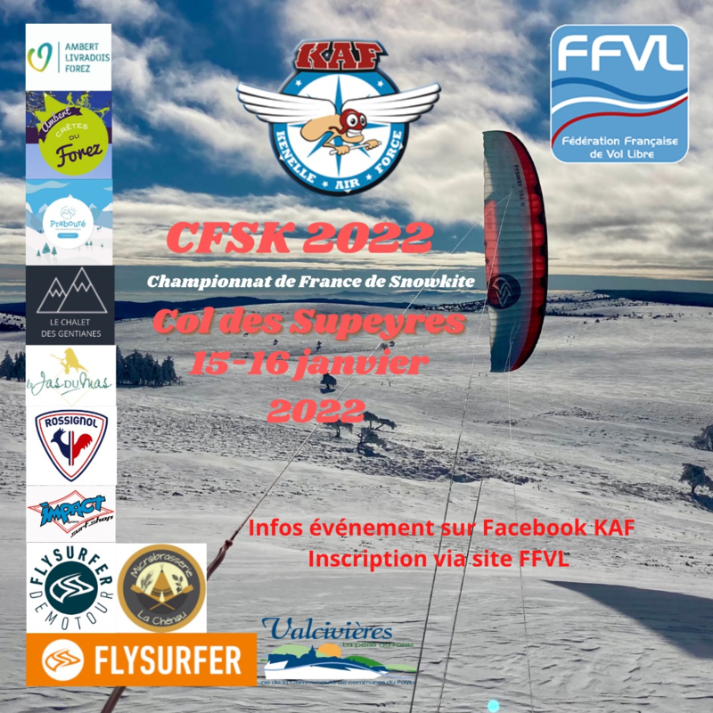 Championnat de France de snowkite - Col des Supeyres