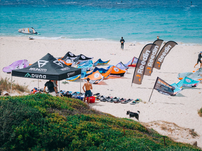 Stand d'essai Surco sur la plage