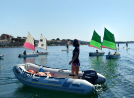 Stage encadré au bateau devant Bouzigues