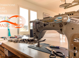 Machine à coudre de l'atelier pour les ailes et les lignes