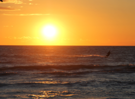Coucher de soleil sur le spot de Beauduc, en Camargue