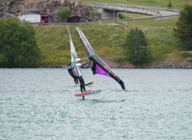 Wingfoil sur le lac de Davos