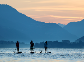 Fin de journée sur le lac à Domaso