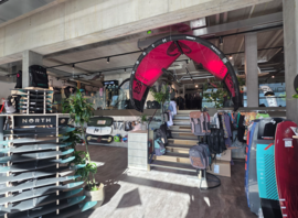 Le rayon kite et wing du magasin