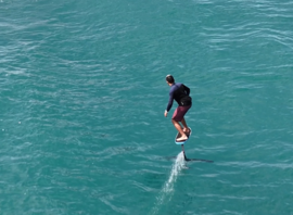 Wingfoil vu d'en haut sur le lac d'Alpnach