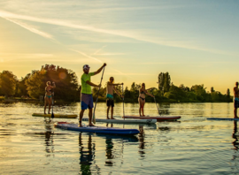 Balade en SUP au coucher du soleil