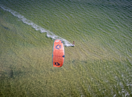 Session sur la lagune, vue du ciel