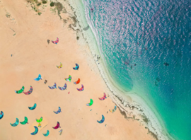 Le spot et le banc de sable vus du ciel