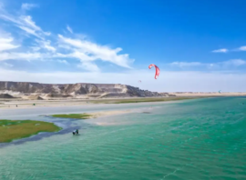 La lagune et les ailes depuis le resort