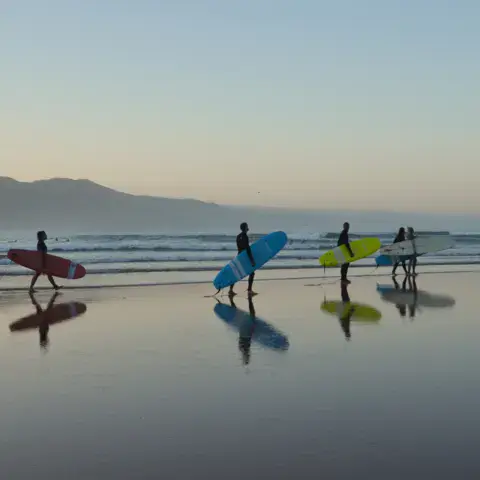 Mise à l'eau dans la baie
