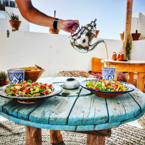 La terrasse du camp