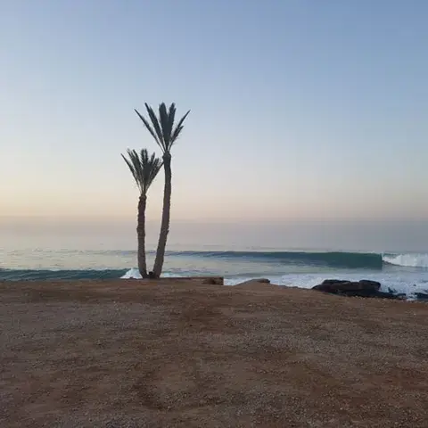 La côte de Tamraght au coucher du soleil