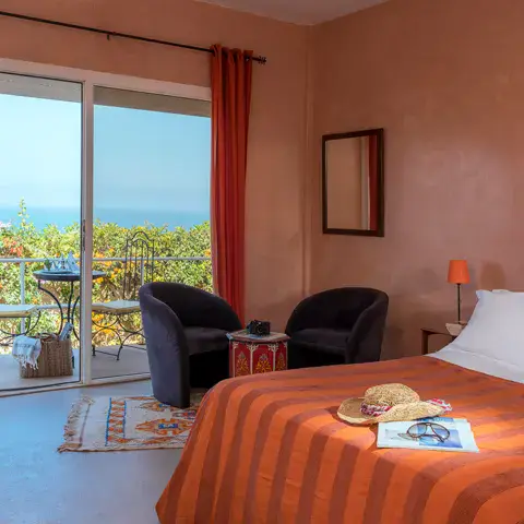Chambre avec terrasse ouverte sur l'océan