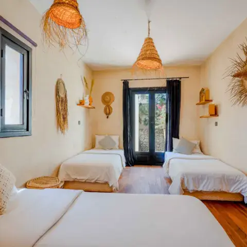 Chambre triple de la Villa Sunset