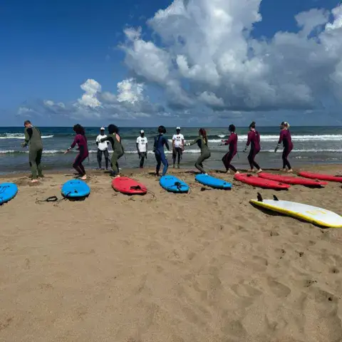 Cours collectif sur la plage de Mehdia