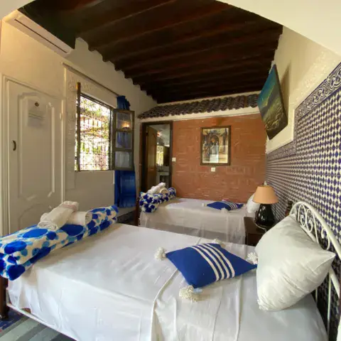 Une chambre du Riad du Pêcheur, l'hébergement du club