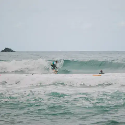Session de surf avec l'école