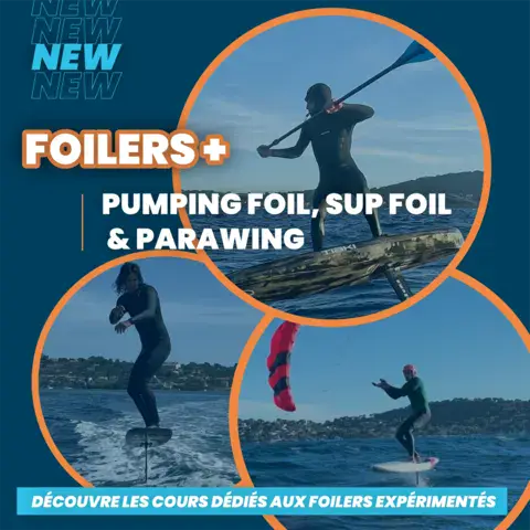 Session de foil dans la baie de l'Almanarre