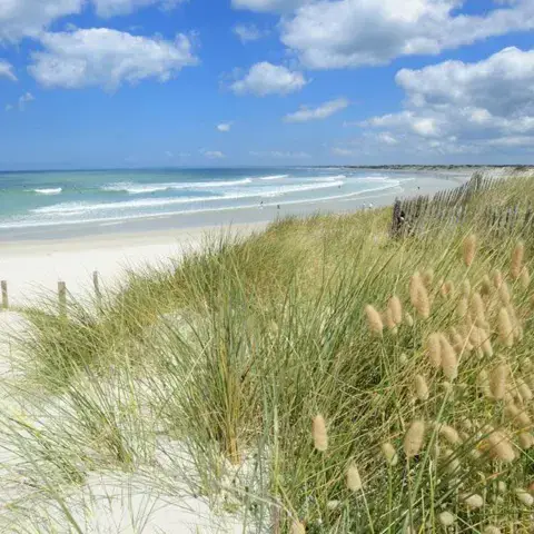 La plage d'Erdeven, où ont lieu les cours