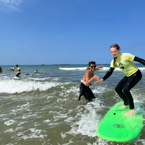 Surf sur la presqu'île de Quiberon