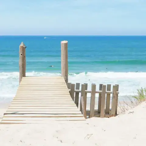 Accès à la plage par la dune