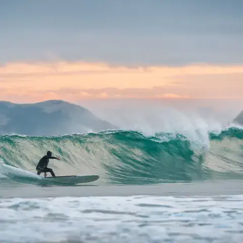 Surfeur sur une vague