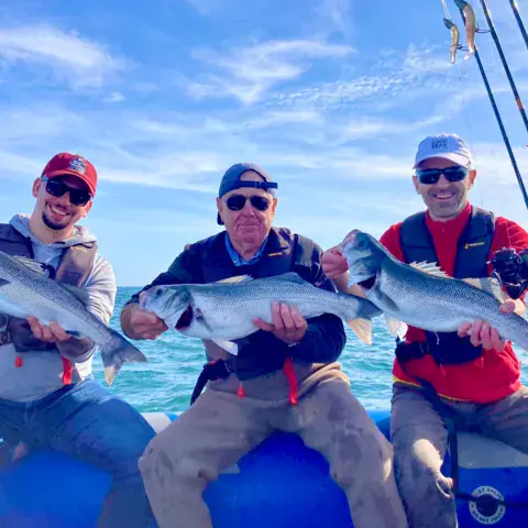 Sortie de pêche en mer avec des clients